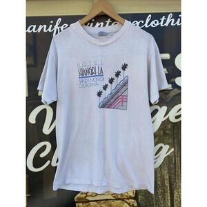 Vintage 1980’s Hotel Shangri La Santa Monica California Collectible T Shirt M
